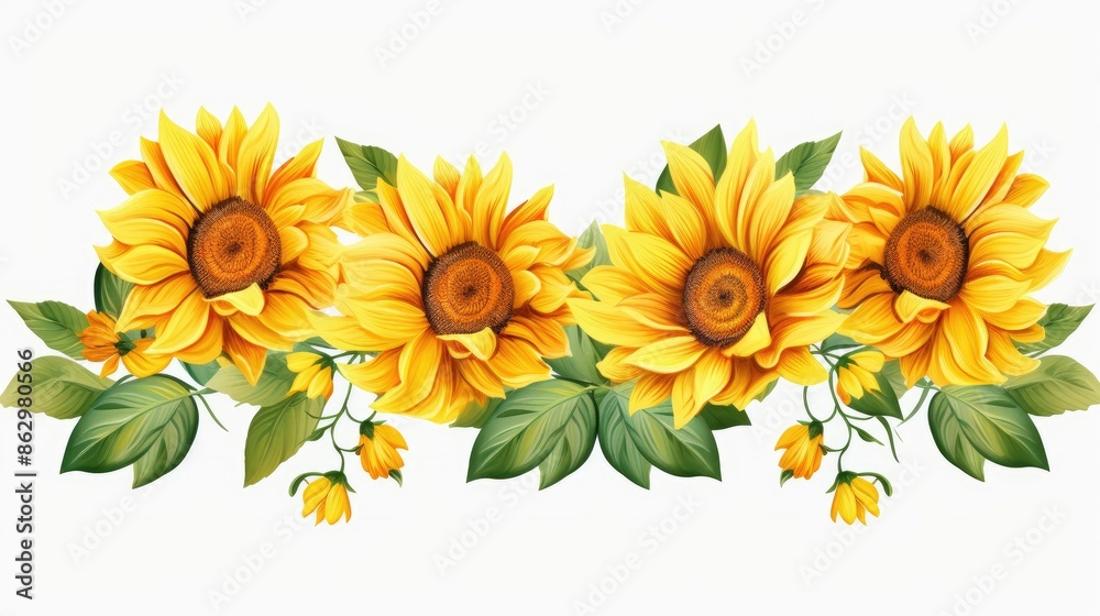 Naklejka premium sunflowers
