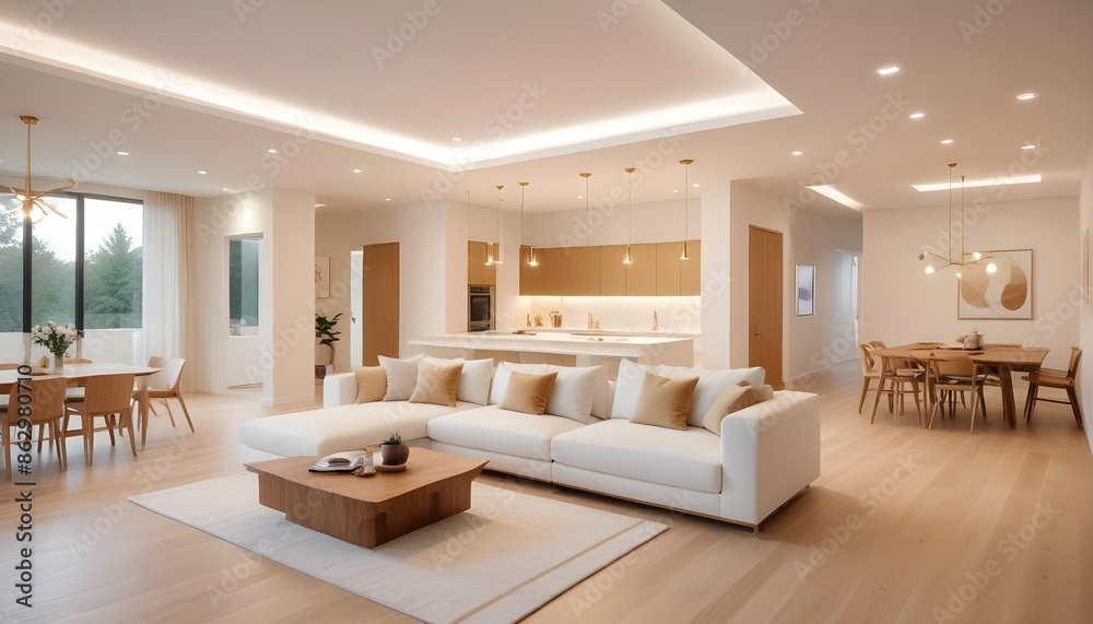 Photo interior modern design room 3d illustration Photo interior modern design room 3d illustration