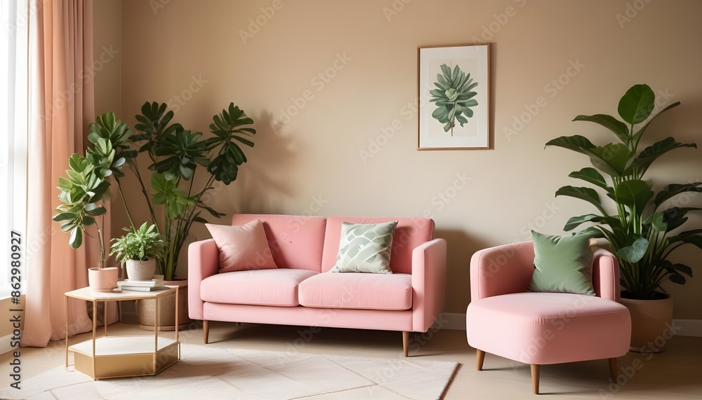 Photo interior modern design room 3d illustration Photo interior modern design room 3d illustration