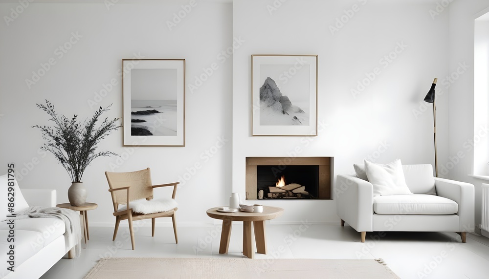 Photo interior modern design room 3d illustration Photo interior modern design room 3d illustration