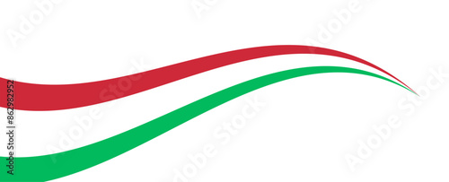 Waving flag of Hungary isolated on png or transparent background. suit for banner, card, advertising, promote, cover, poster, flyer, brochure, website, header. vector illustration