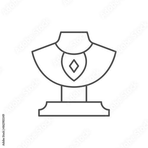 Jewelry mannequin line outline icon