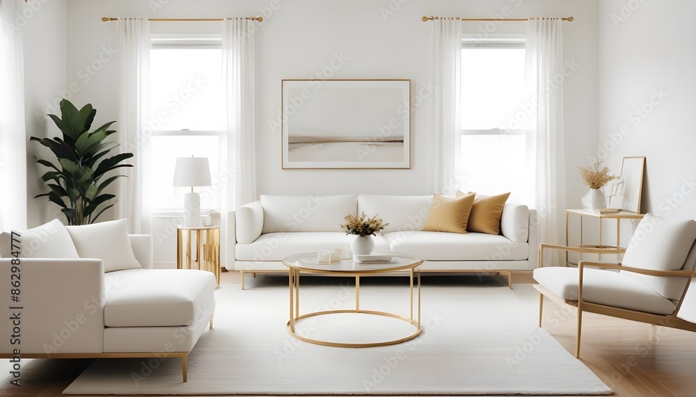 Photo interior modern design room 3d illustration Photo interior modern design room 3d illustration