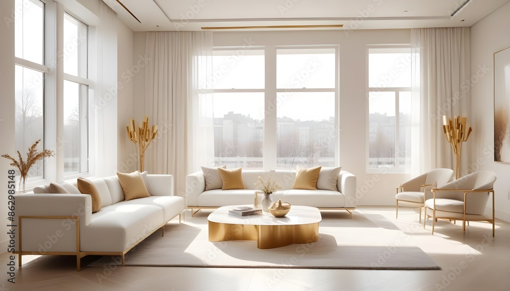 Photo interior modern design room 3d illustration Photo interior modern design room 3d illustration