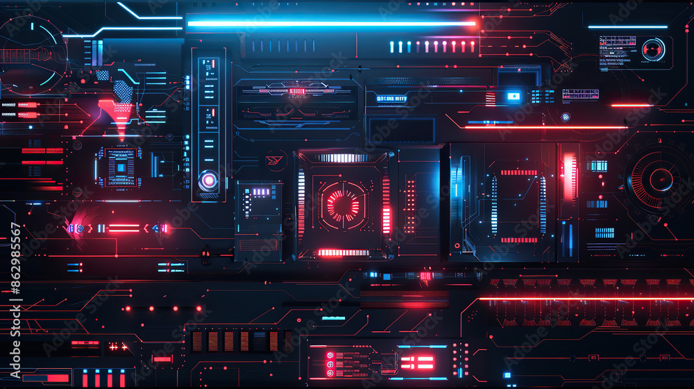 Fototapeta premium Abstract Technology Background, Computer Processor, Motherboard Hardware Circuit