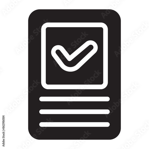 application form glyph icon