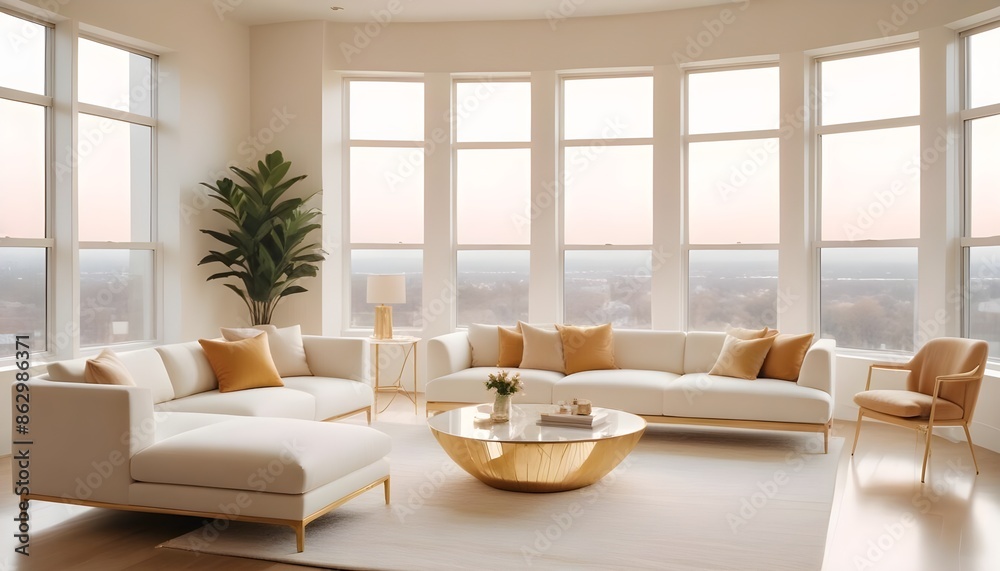 Photo interior modern design room 3d illustration Photo interior modern design room 3d illustration