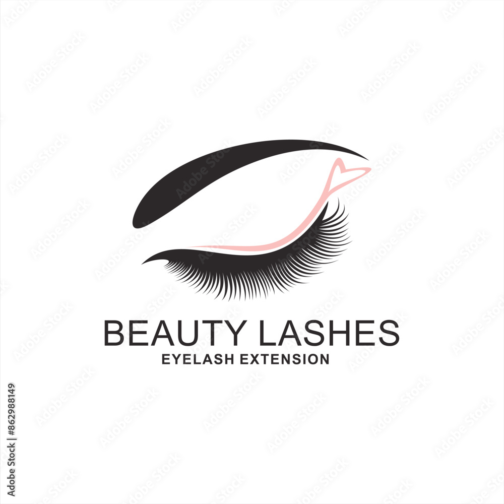 Eyelashes logo design icon with modern beauty concept Eyelashes logo design icon with modern beauty concept