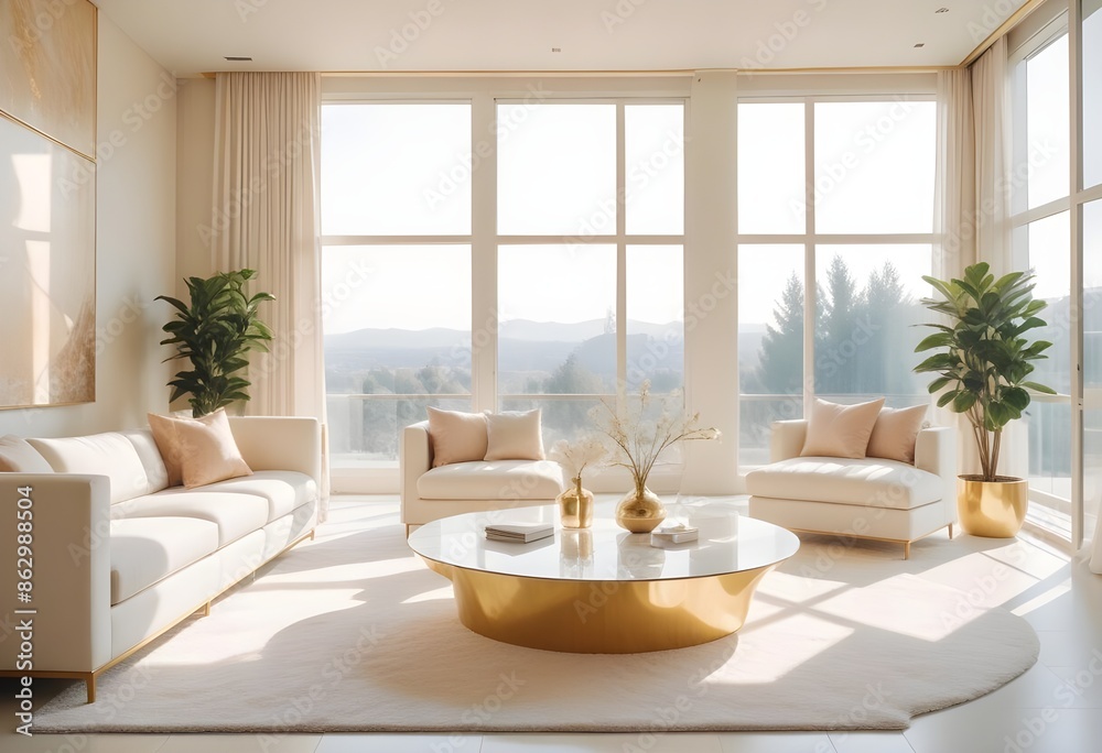 Photo interior modern design room 3d illustration Photo interior modern design room 3d illustration