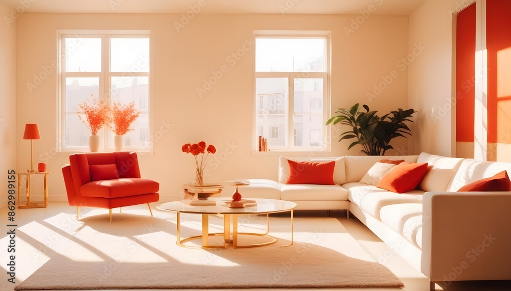Photo interior modern design room 3d illustration