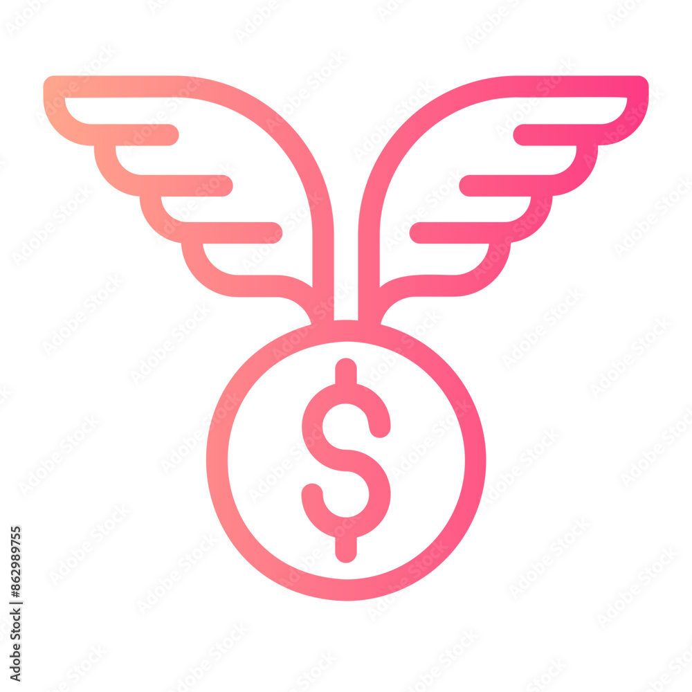 financial independence gradient icon financial independence gradient icon
