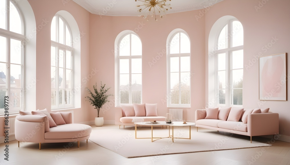 Photo interior modern design room 3d illustration Photo interior modern design room 3d illustration
