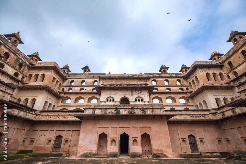 Royal Fort or Shahi Kila at Orchha, Madhya Pradesh, India.