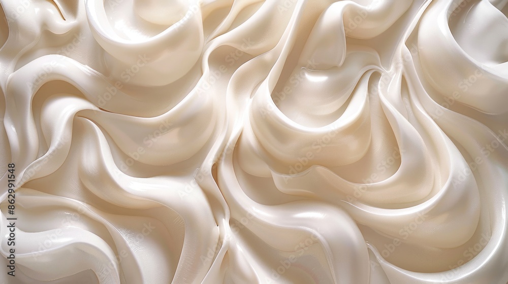 Fototapeta premium Abstract Swirling Cream Texture