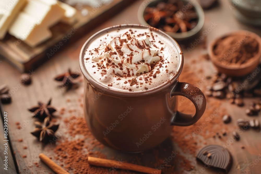 Mocha combines the rich flavors of coffee and chocolate