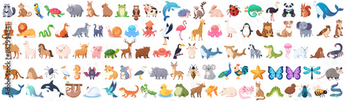 Big Set of animal cartoon vectors set