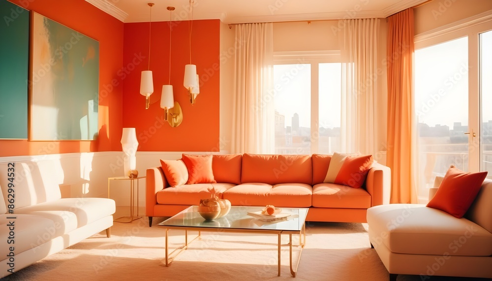 Photo interior modern design room 3d illustration Photo interior modern design room 3d illustration