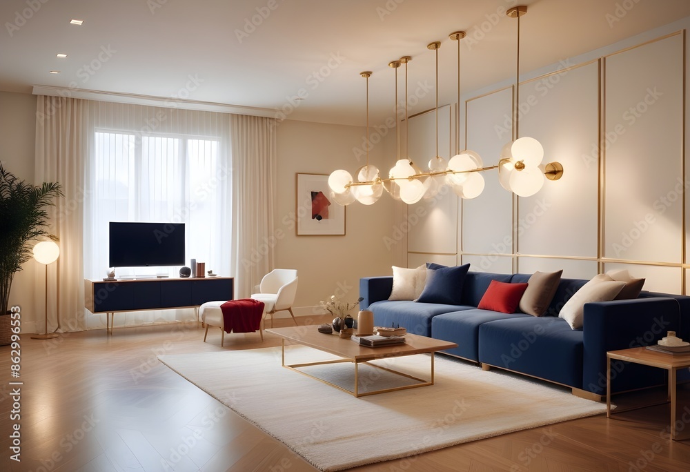 Photo interior modern design room 3d illustration Photo interior modern design room 3d illustration