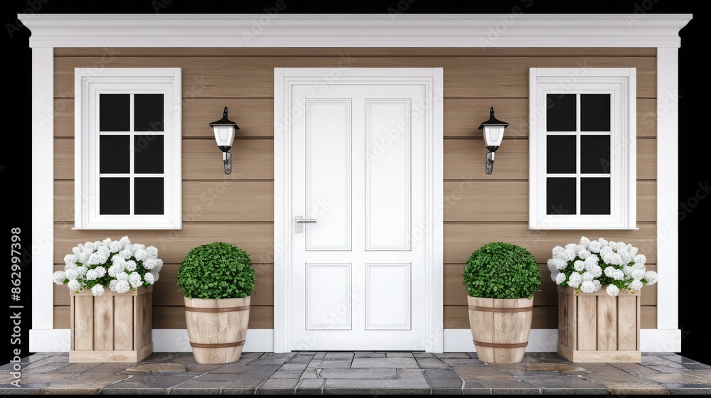 A Welcoming Entrance With Blooming Charm A Welcoming Entrance With Blooming Charm