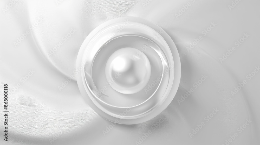 Abstract White Swirling Structure with Central Sphere. Generative ai Abstract White Swirling Structure with Central Sphere. Generative ai