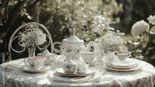 a lovely table set up for tea