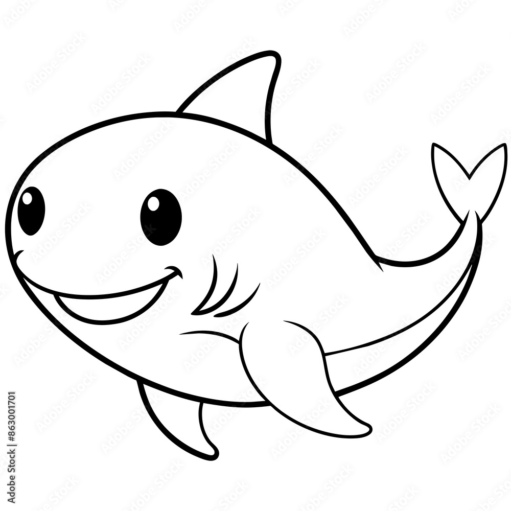 Funny baby shark vector illustration Funny baby shark vector illustration