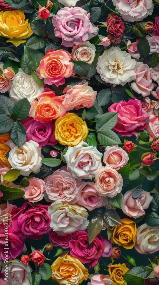 bouquet of roses displayed on the wall bouquet of roses displayed on the wall