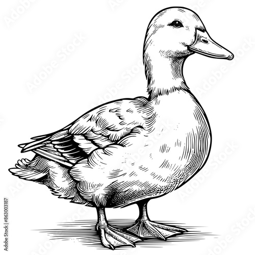 duck isolated on white