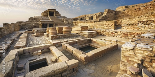 The archaeological site of Mohenjo-daro, an ancient Indus Valley civilization in Pakistan  photo