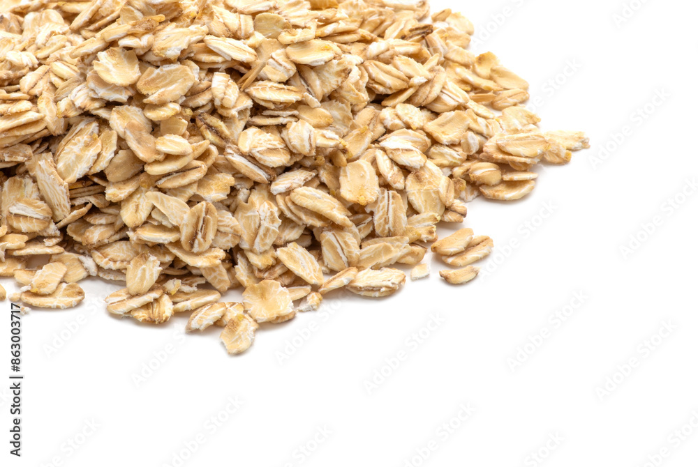 pile of oatmeal isolated on white background pile of oatmeal isolated on white background