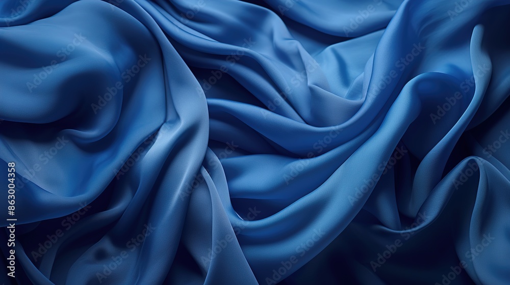 Obraz premium blue silk background