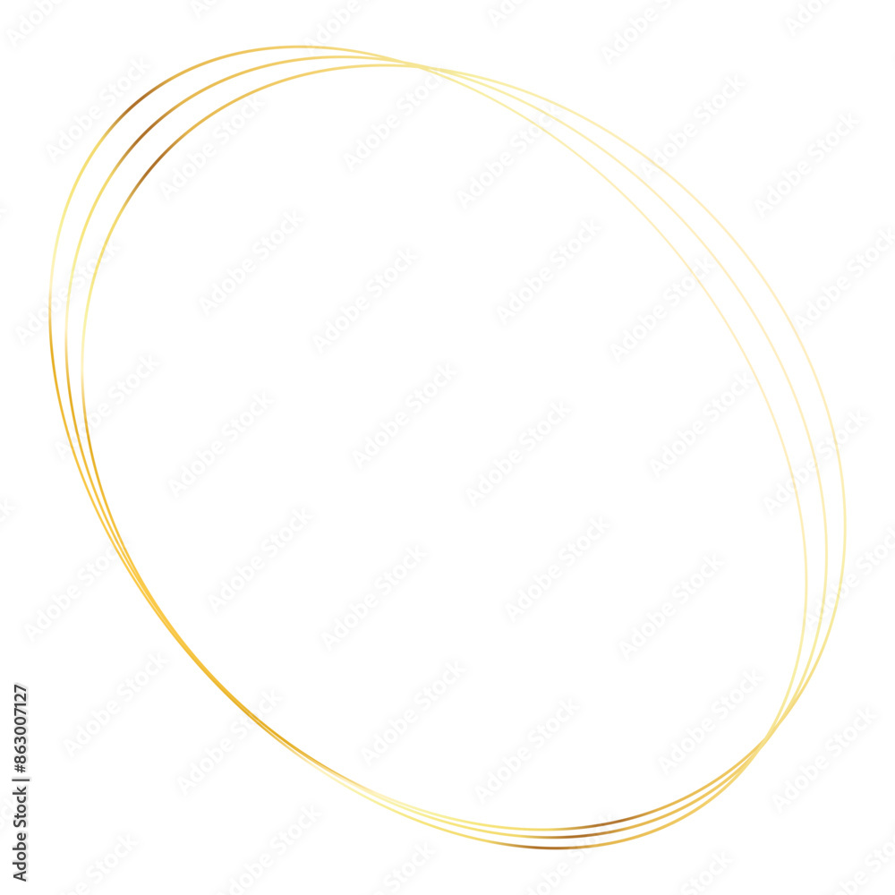 Golden round frame with light effects Golden round frame with light effects