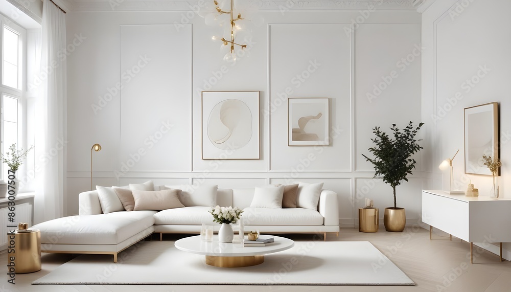 Photo interior modern design room 3d illustration Photo interior modern design room 3d illustration
