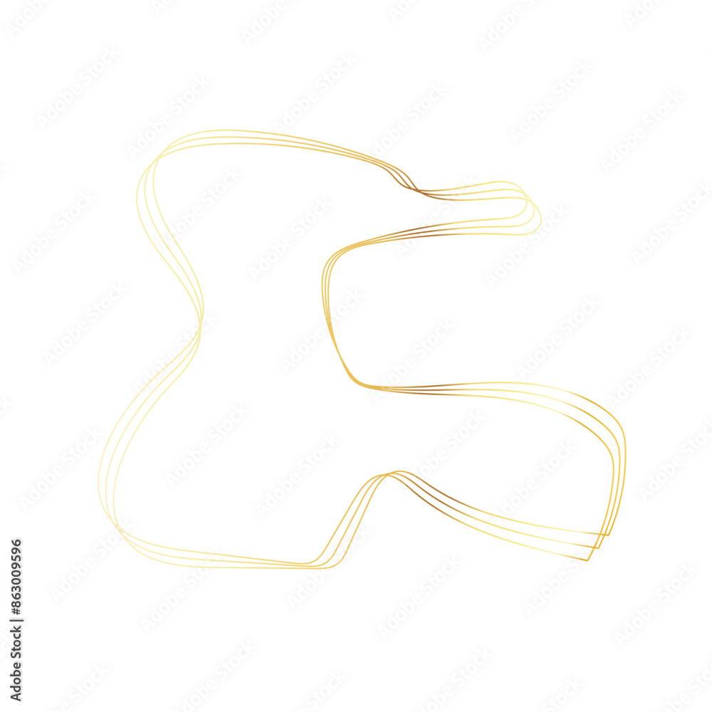 Obraz premium Gold liquid geometric shapes. Graphic elements