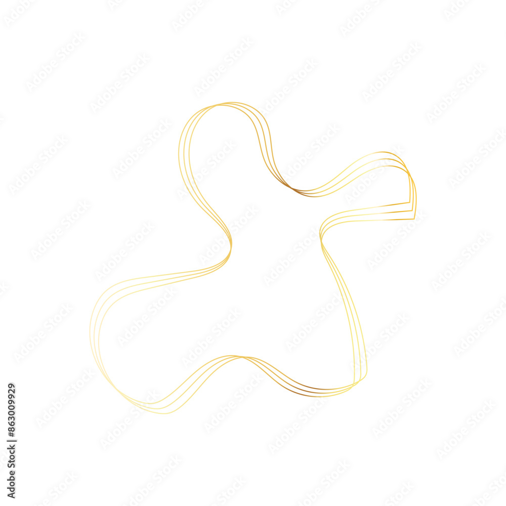 Obraz premium Gold liquid geometric shapes. Graphic elements