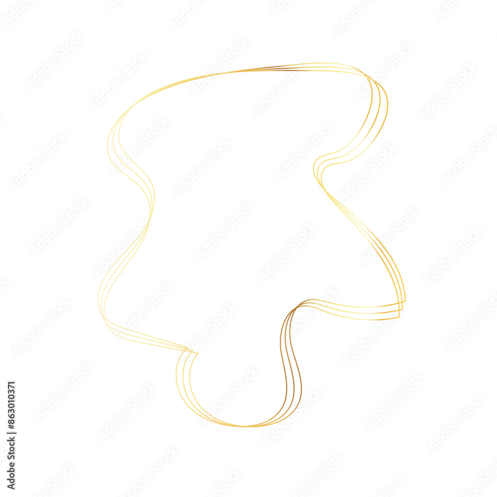 Gold liquid geometric shapes. Graphic elements Gold liquid geometric shapes. Graphic elements