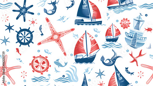 Sea life collection pattern