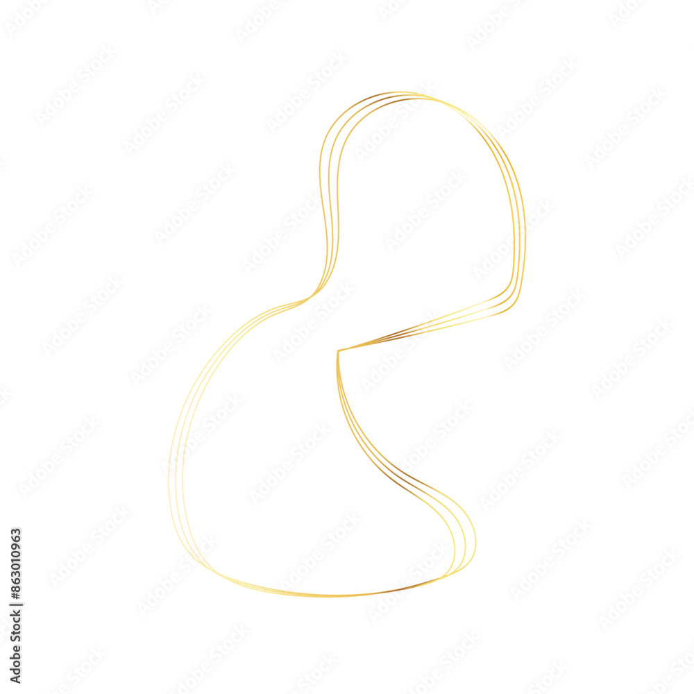 Obraz premium Gold liquid geometric shapes. Graphic elements