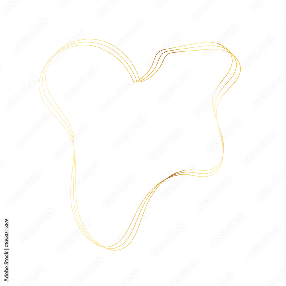 Gold liquid geometric shapes. Graphic elements Gold liquid geometric shapes. Graphic elements