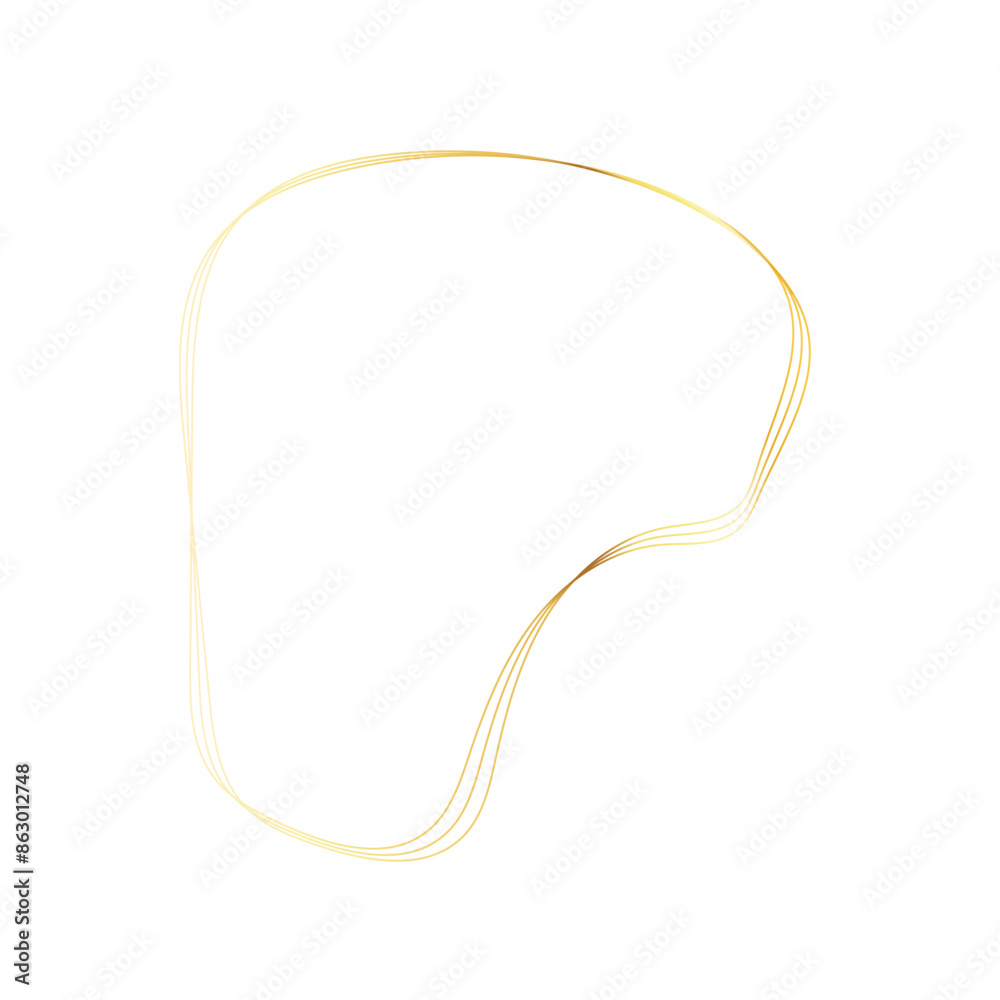 Gold liquid geometric shapes. Graphic elements Gold liquid geometric shapes. Graphic elements