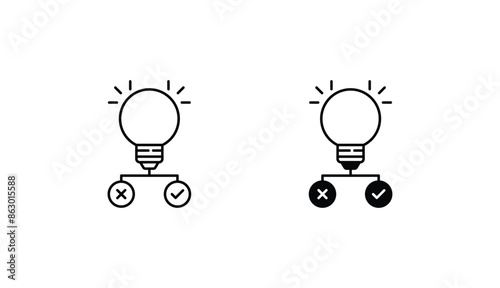 Choices icon design with white background stock illustration