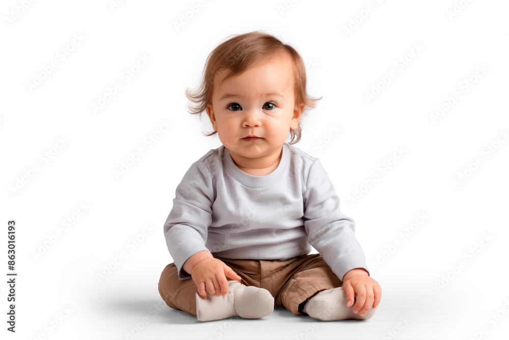toddler sitting on the floor isolated on transparent background, png file toddler sitting on the floor isolated on transparent background, png file