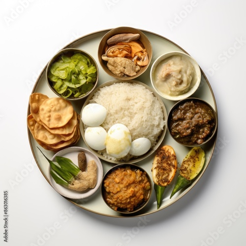 Assamese Khar Delicacy Displayed on Traditional Thali with Rice and Sides