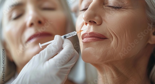 Close-Up of Woman Receiving Facial Injection From a Medical Professional