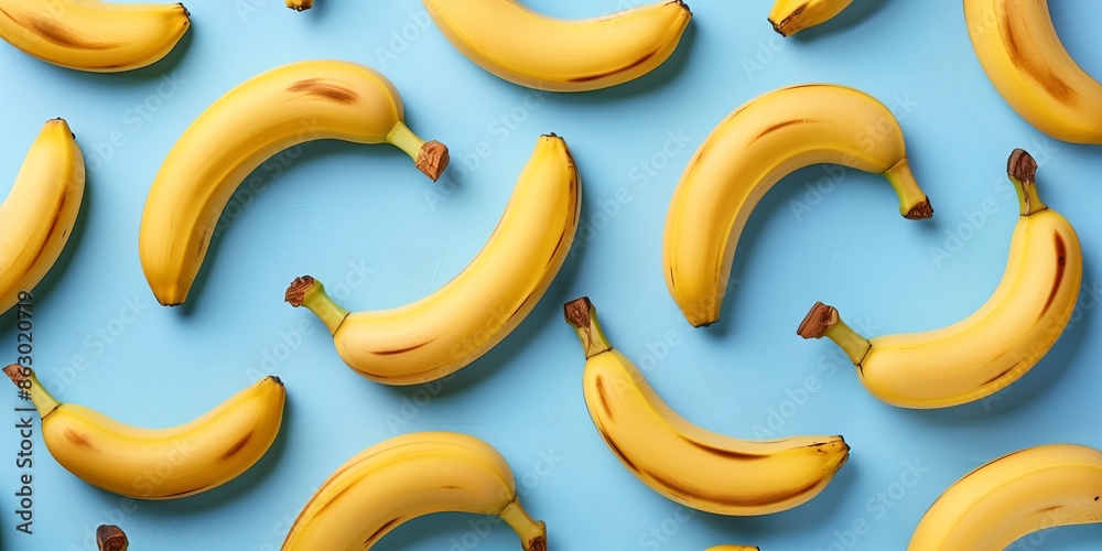 Lots of sweet ripe bananas on a colorful background Lots of sweet ripe bananas on a colorful background