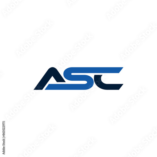 Modern Simple Initial ASC Creative Business Icon Design Template Logo