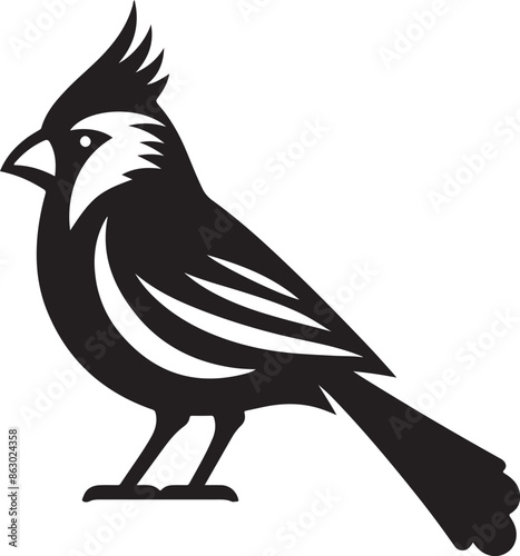 cardinal silhouette vector illustration