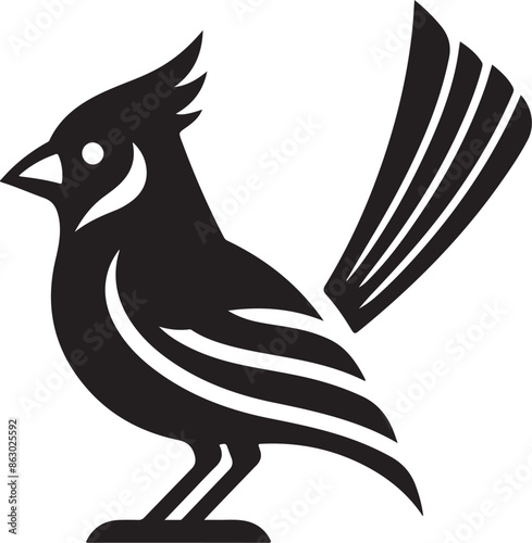 cardinal silhouette vector illustration