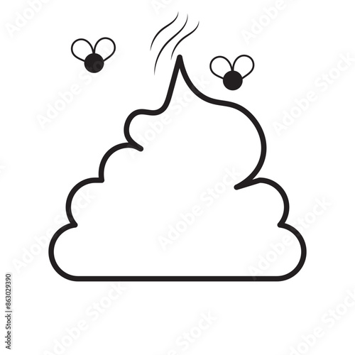 Poop icon vector. Poo dung icon vector symbol illustration. Modern simple vector icon for your design. Poop Poo dung icon vector