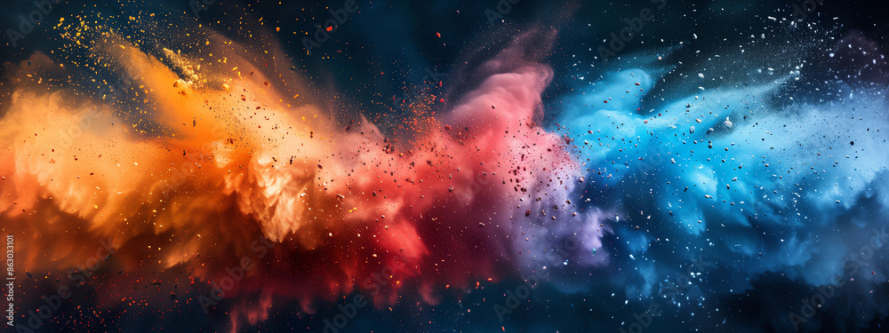 Fototapeta premium a colorful explosion